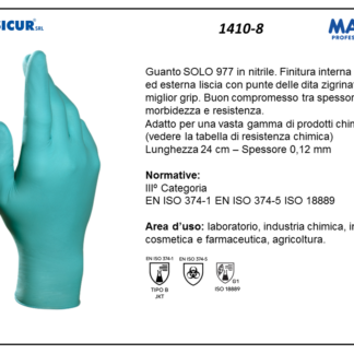 977 guanto solo nitrile u/g clorinato