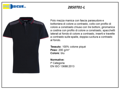 Polo 100% cotone pique m/c inserti a contrasto blu