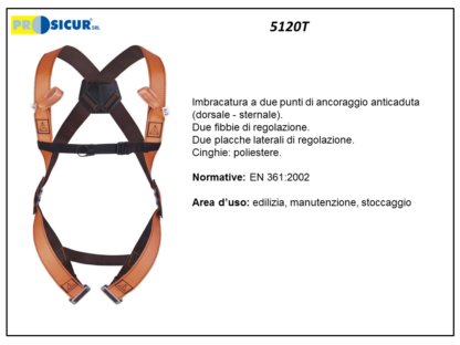 Imbracatura 2punti ancoraggio dorsale/sternale en 361