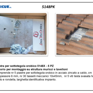 Kit piastra per sottotegola orobico 5148x - 5 pezzi