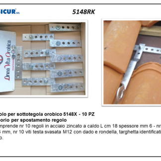 Kit regolo per sottotegola orobico 5148x - 10 pezzi