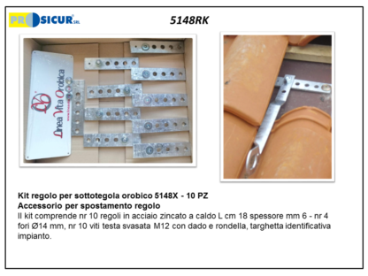 Kit regolo per sottotegola orobico 5148x - 10 pezzi