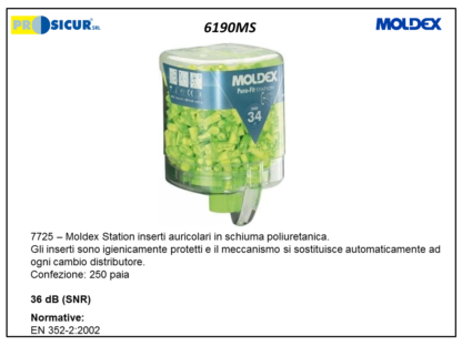 7725 moldex station pura fit dispenser da 250 pa