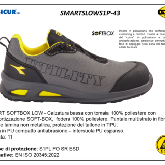 Calz.bassa 100%pes punt.fibra vetro lam/tessuto s1pl fosresd