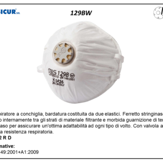 Respiratore a coppa c/valvola ffp2 r d