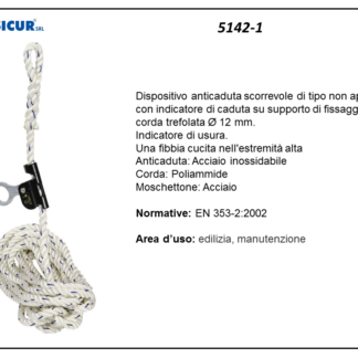 5142-1 - Disposit.anticad.guidato su fune 10 mt en 353-2