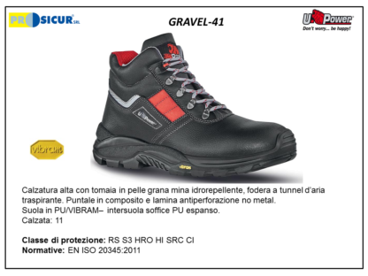 GRAVEL-41 - Calz. anticalore alta s3 hro lamina e puntale in composito