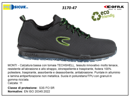 3170-47 - Calz.bassa monti tex tech puntallum.lam/no metal s3s fo sr