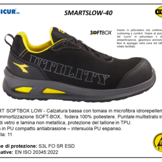 SMARTSLOW-40 - Calz.bassa microfibra pun/fibrvetro lam/tessuto s3l fo sresd