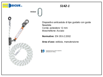 5142-1 - Disposit.anticad.guidato su fune 10 mt en 353-2