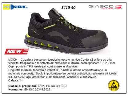 3410-40 - Moon calz.bassa tex tecnico punt/lam.composito s1plscsresd