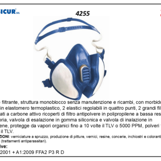 Facciale filtrante monoblocco senza manutenzione ffa2 p3 rd