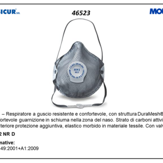 2435 respiratore a guscio c/v carboni attivi ffp2 nr d