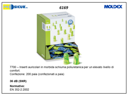 7700 inserti auricolari snr 36pura-fit conf.200 paia