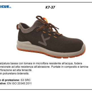 K7-37 - Calz.bassa microfibra idrorep.punt/comp lam/kevlar s3 src