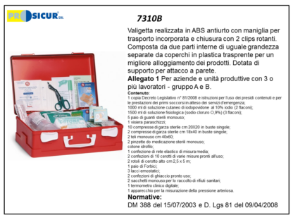 Valigetta pronto soccorso per aziende oltre 2 pax c/sfigmom.