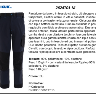 Pantalone 90%poliam.10%elastanlight multitasca 115gr