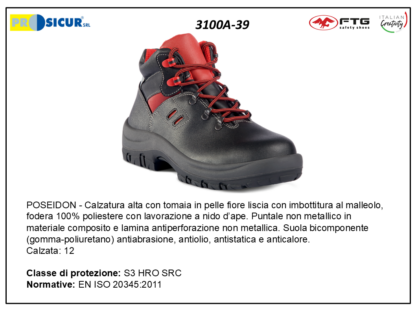 Poseidon calz.alta pelle fiorepunt.comp/lam.tessuto s3hrosrc