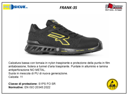 FRANK-35 - Calz.bassa nylon traspirante punt.allum. lam-tex s1psrcesd