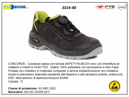 Concorde calz.bassa nabuk punt/lamina no metal.s3src esd