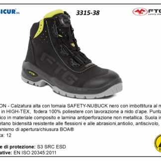 3315-38 - Falcon calz.alta nabuk punt/ lamina no metal.s3src esd