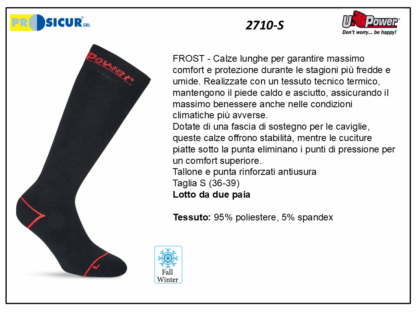 Calza lunga termica tg s 36-39cf 2 paia