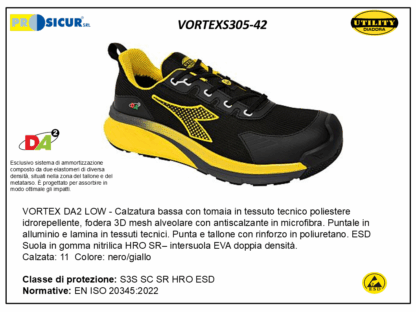 Calz.bassa tex tecnico puntalealluminio lam/tessuto s3s esd