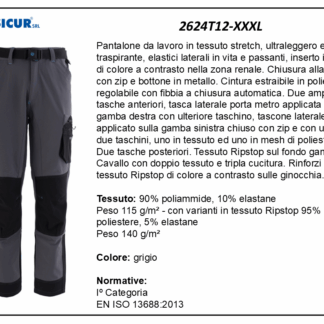 Pantalone 90%poliam.10%elastanlight multitasca 115gr