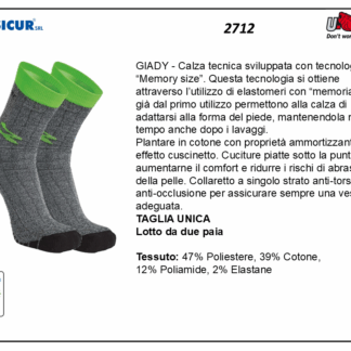Calza tecnica memory size taglia unica cf 2 paia