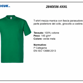 T-shirt girocollo 100% cotone verde