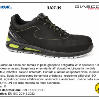 3107-39 - Fiji calz.bassa pelle gropponepunt/lam.composito s3l fo sr