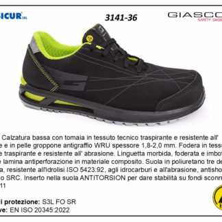 3141-36 - Aruba calz.bassa tex e pelle wru punt/lam.composito s3lfosr