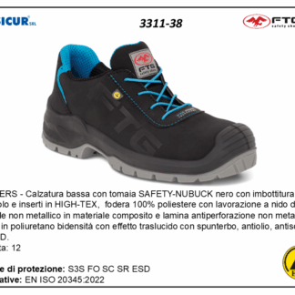 3311-38 - Junkers calz.bassa safetynabukpunt/lamina no metal s3sfoscsr