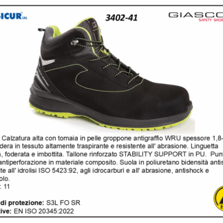 Libra calz.alta pelle gropponewru punt/lam.compos. s3l fo sr