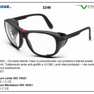 566000000 occhiale lente pc neutra protezioni laterali