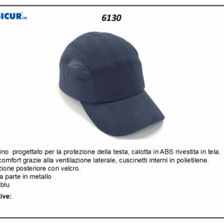 Caschetto antiurto baseball colore blu en 812