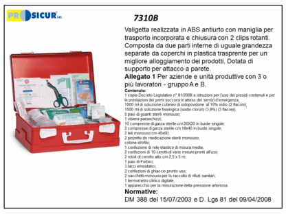 Valigetta pronto soccorso per aziende oltre 2 pax c/sfigmom.