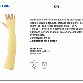 Manicotto filo continuo kevlar elasticizzato 46 cm