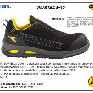 Calz.bassa microfibra pun/fibrvetro lam/tessuto s3l fo sresd