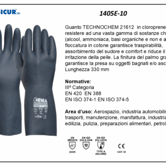 Guanto in cloroprene interno floccato l 330 mm
