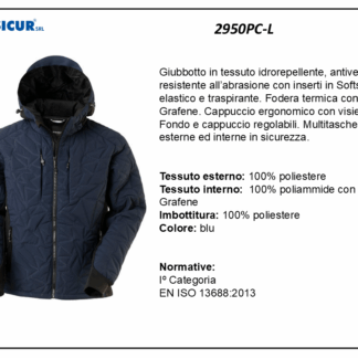 2950PC-L - Giubbotto imbottito 100%pes inserti softshell c/cappuccio