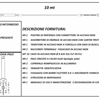 5151DP-10 - Sistema anticaduta a norma uni11578:2015 tipo c ml 10 in