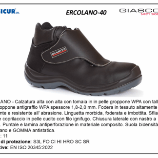 ERCOLANO-40 - Calz.alta pelle idrorepellentecop.metatarsale s3l focihihro