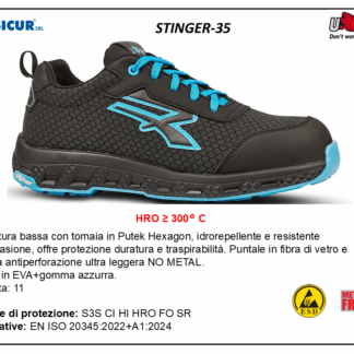 STINGER-35 - Calz.bassa putek idrorepellentpunt/lam nometal esd s3s hro