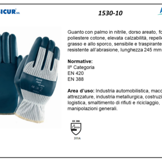 1530-10 - (Quantit&agrave; per Confezione: 12 PA) - Guanto hynit 32815 fod.pes/cotrivestito nitrile