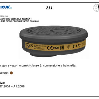 Filtro gas e vapori organici a2