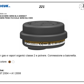 Filtro gas vapori organici polveri a2p3 r