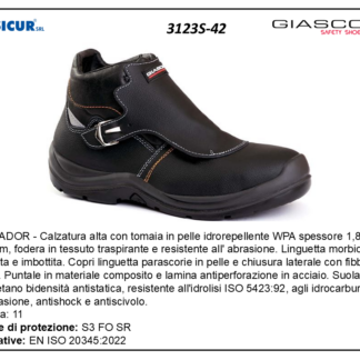 Soldador calz.alta pelle wru protezione metatarsale s3 fosr