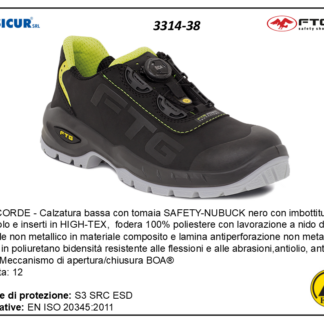 3314-38 - Concorde calz.bassa nabuk punt/lamina no metal.s3src esd