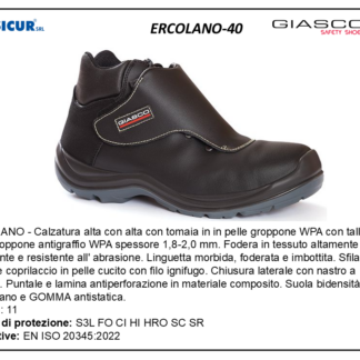 ERCOLANO-40 - Calz.alta pelle idrorepellentecop.metatarsale s3l focihihro